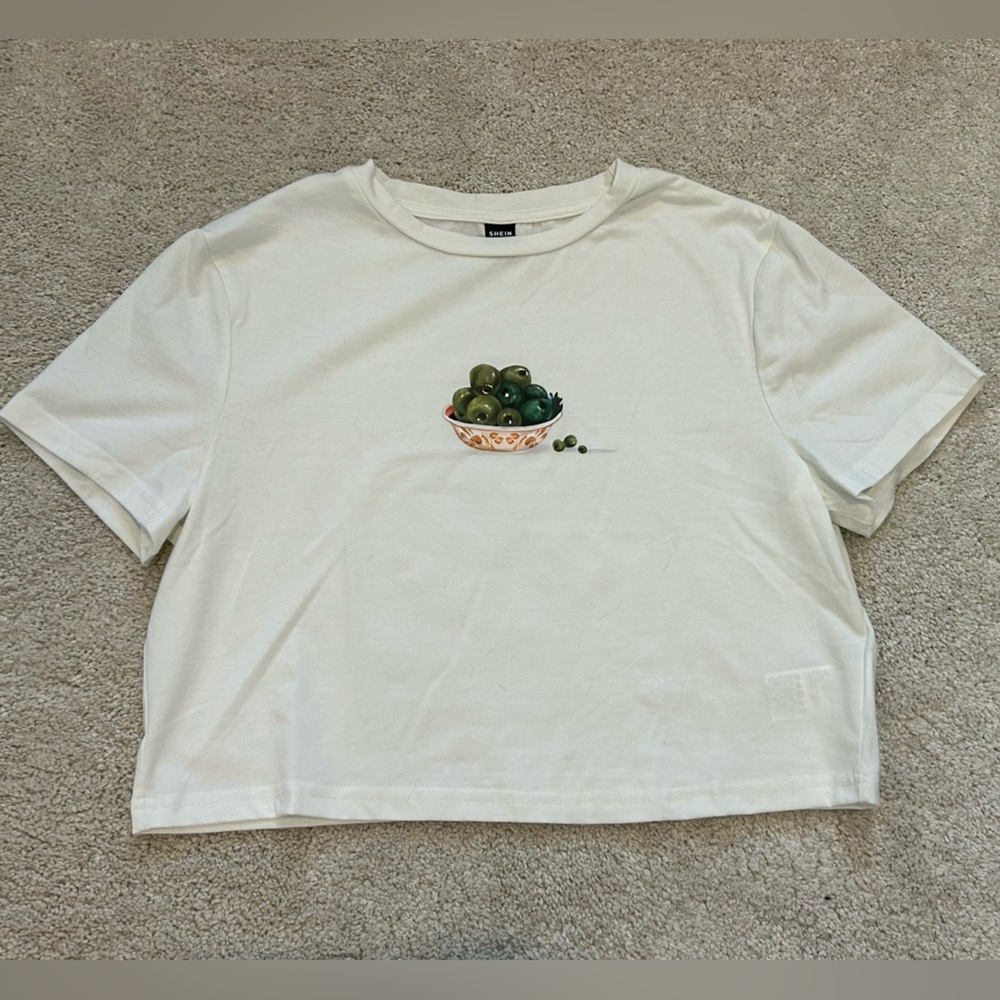 SHEIN Olive Basic Tee